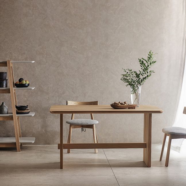 Kausal massives Holz Standard Esstisch Khaki Rechteck Form Esstisch für Küche