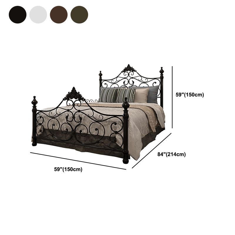 Industrial Antique Metal Bed Frame Wire-Grid Low Profile Open-Frame Bed