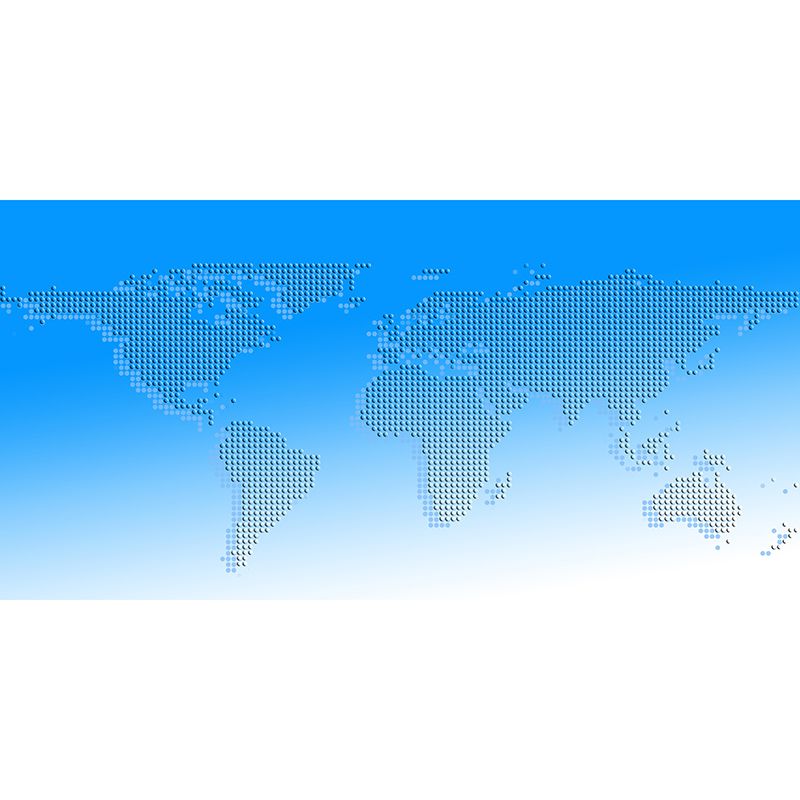 Illustration Stain Resistant Mural Wallpaper World Map Sitting Room Wall Mural