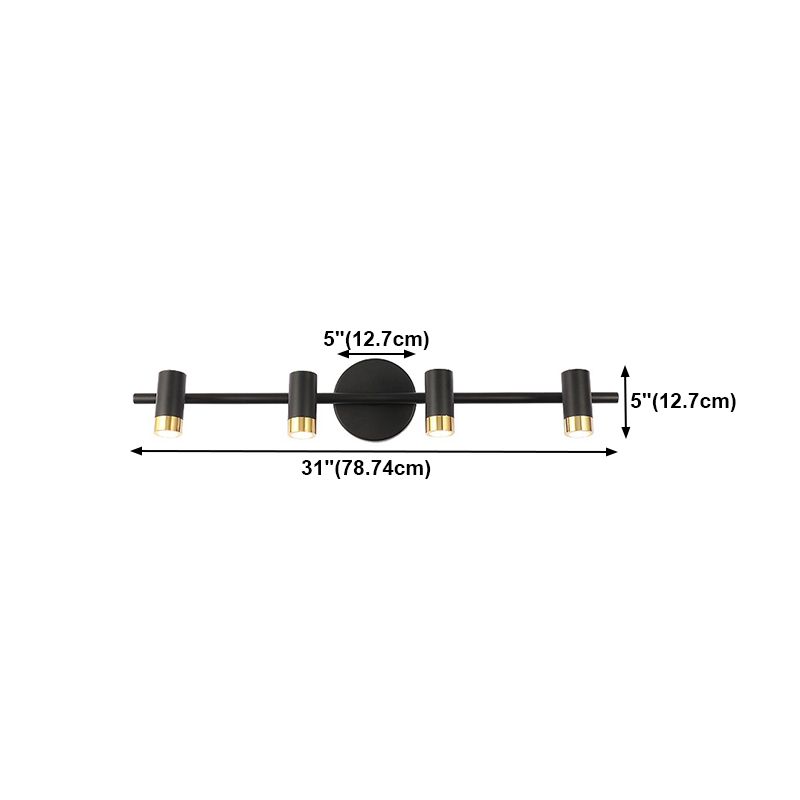 Modern Simple Style Iron Vanity Light Cylinder Shape Vanity Lamp for Shower Room
