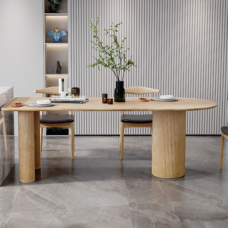 Tavolo da pranzo in legno massiccio in legno massiccio tavolo da pranzo in stile contemporaneo con 3 gambe