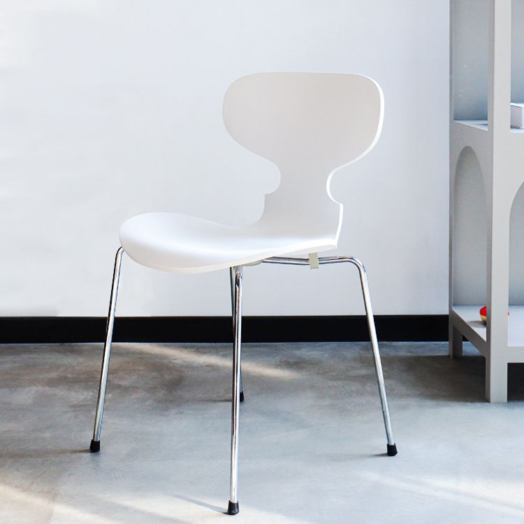 Stackable Armless Dining Chairs Contemporary Low Back Dining Side Chair