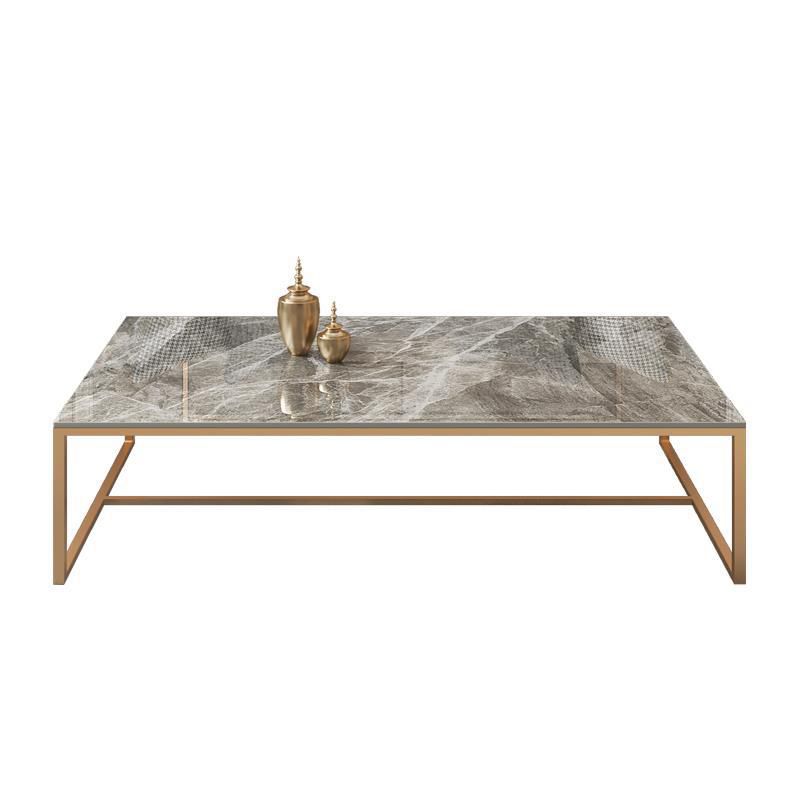 Glam Slate Coffee Table Rectangle Gold Frame Coffee or End Table