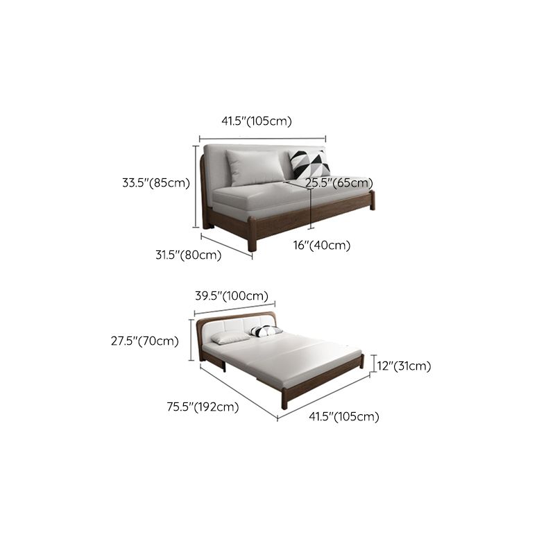 Pillow Included Sofa Futon Armless Futon Sofa Bed with Storage