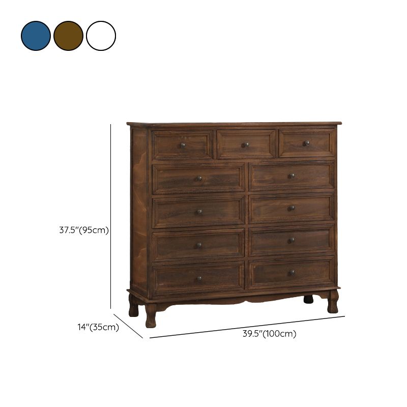 Nautical Bedroom Storage Chest Solid Wood Chest with Drawers