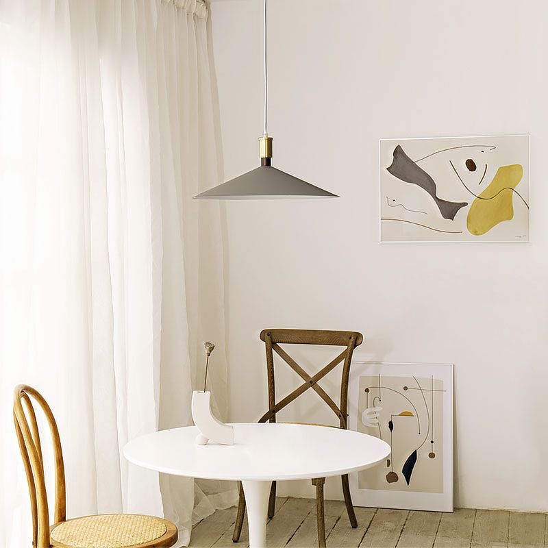 Slim Metal Modern Hanging Lamp Kit 1-Light LED Down Lighting Pendant for Dining Room