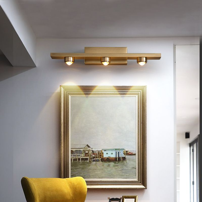 Metal Modern Wall Sconce Geometric Shape Vanity Lamp with Acrylic Shade for Bathroom