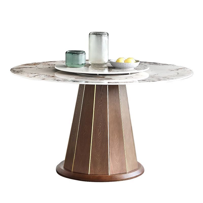 Modern Style Sintered Stone Dining Set Wood 1/4/5/7 Pieces Dining Set for Dining Areas