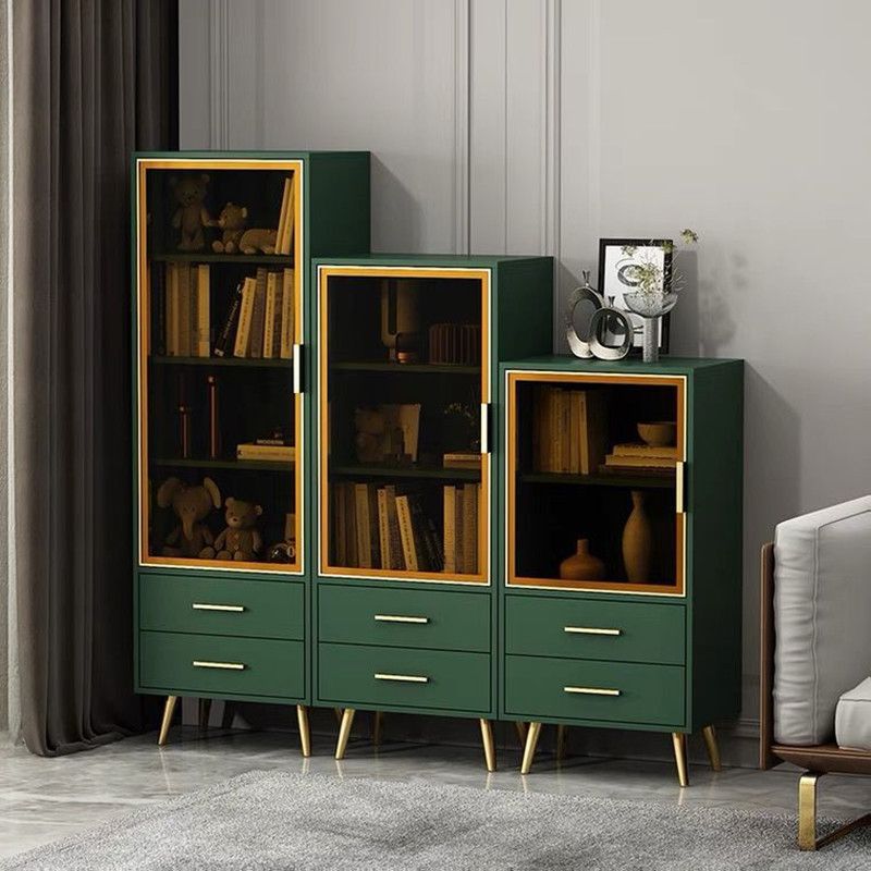 Rectangle Wood Accent Cabinet with 1 Door and 2 Drawer Contemporary Side Cabinet