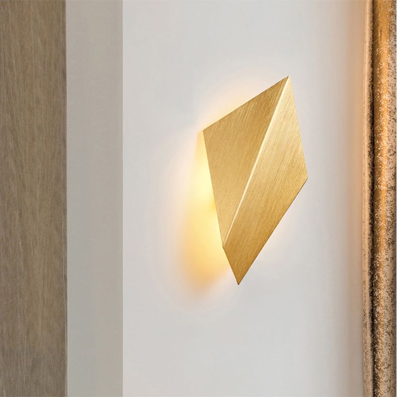 Luz de pared geométrica de metal posmoderno 1 Luz de luz negra/gris/gris/blanca lámpara de luz