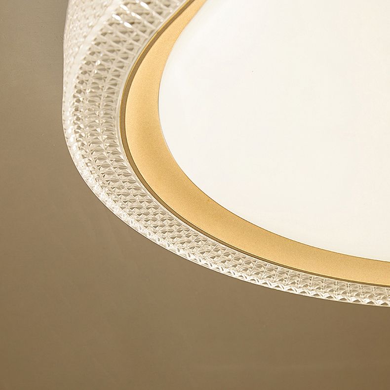 Plafonnier LED en cristal Simple et moderne, montage encastré en forme de géométrie en fer pour chambre à coucher