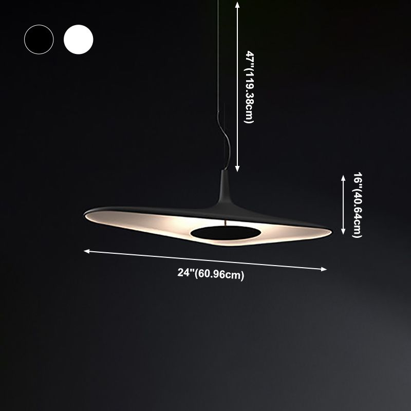 Moderne artistieke led hanglamp lichthars geometrische hangende lamp met ijzeren schaduw