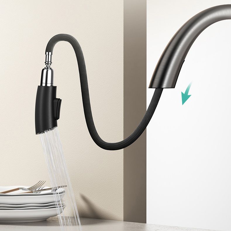 Modern Kitchen Faucet High Arc Swivel Spout with Pull Out Sprayer