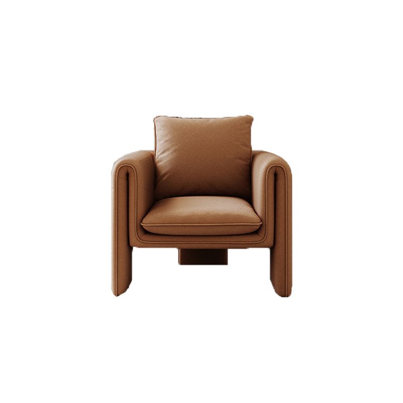 Contemporary 29.5" Wide Solid Color Pillow Back Sponge Arm Chair