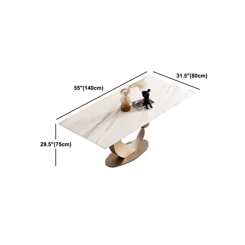 Nordic Sintered Stone Top Dining Set Rectangle 1/3/4/5/6/7 Pieces Dining Room Table Set