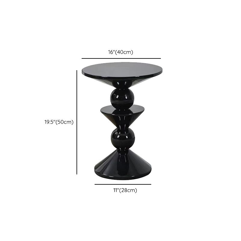 Contemporary End Table Wood Pedestal Round Living Room Side End Table