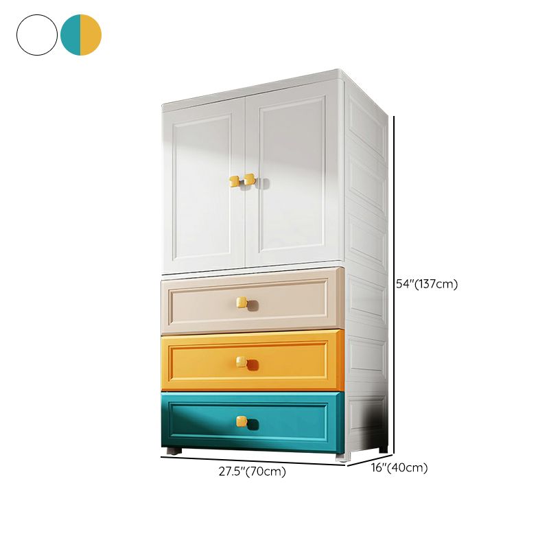 Plastic Wardrobe Cabinet Contemporary Wardrobe Armoire with Legs