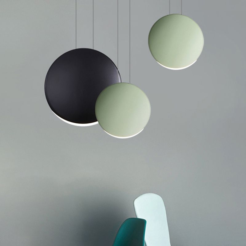 Cluster Round Cluster Light Post Resina moderna 3/4/5 Luci Black-Grey-Green Multi Light Ciondolo in luce calda/bianca