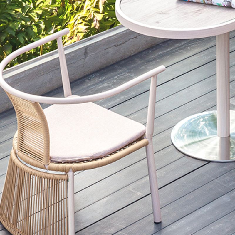 3 Pieces Dining Table Set UV Resistant Modern Oval Bistro Table Set