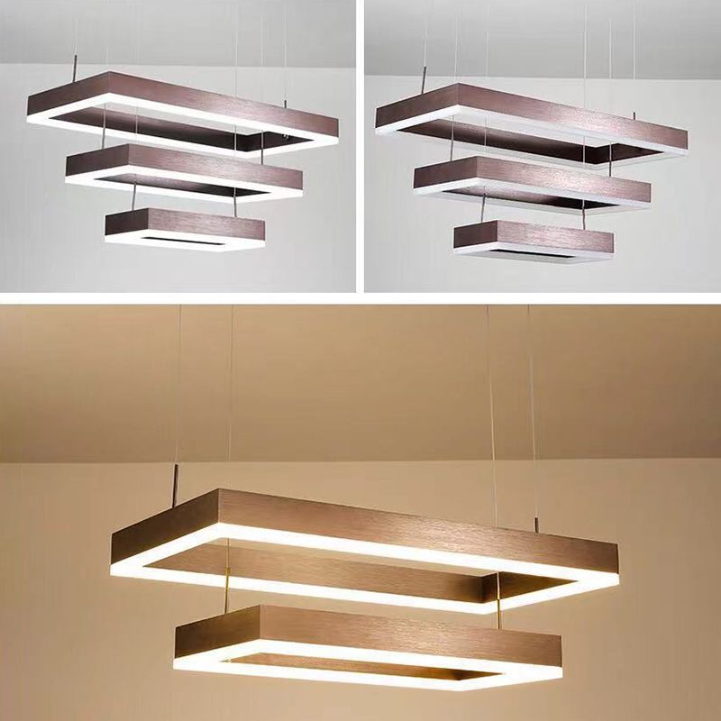 Luz de colgante de techo de múltiples capas modernas lámparas de colgantes de metal