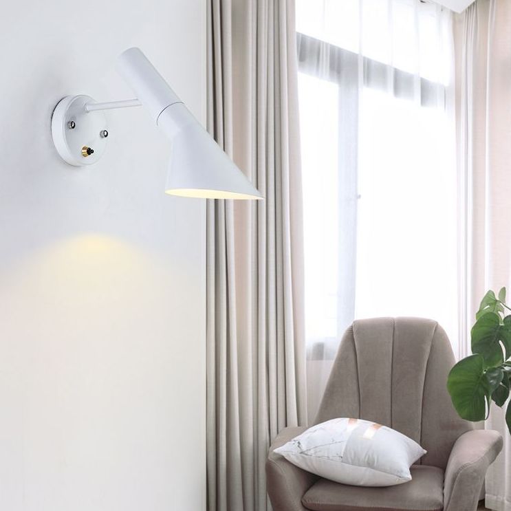 Nordic Simplicity Swing Arm Wall Lights Metallic Sconce Light Fixtures for Bedroom