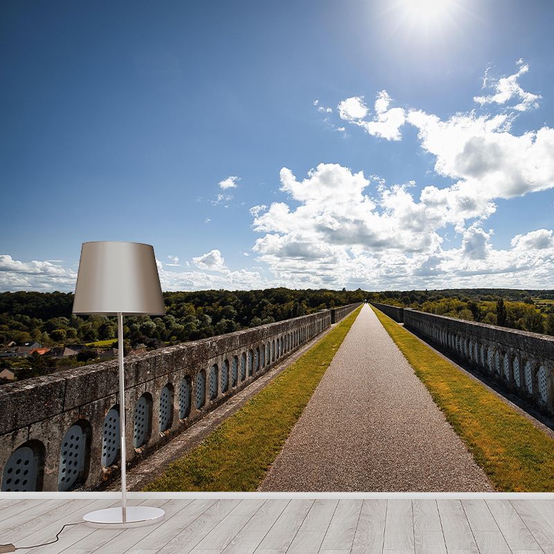 Wooden Bridge Environmental Space Extension Mural Wallpaper Photography Home Decor