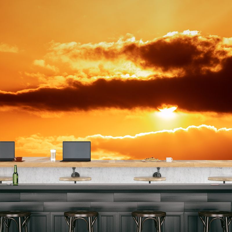 Blue Sky with White Clouds Home Decoration Sitting Room Wall Decor, Waterproofing