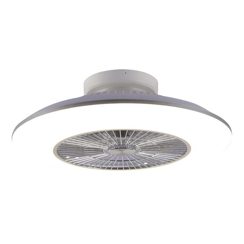 Acryl weiße LED -Deckenelement in der modernen Einfachheit Eisenkreisende Deckenventilator für Schlafzimmer