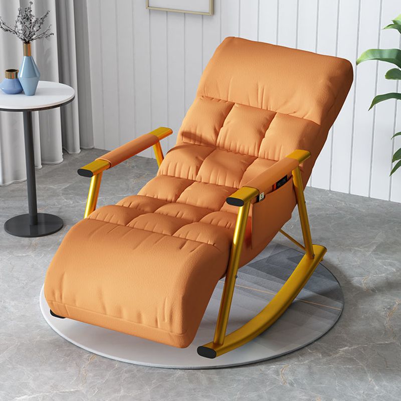 Glam Rocking Accent Chair Upholstered Button-Tufted Recliner Chair