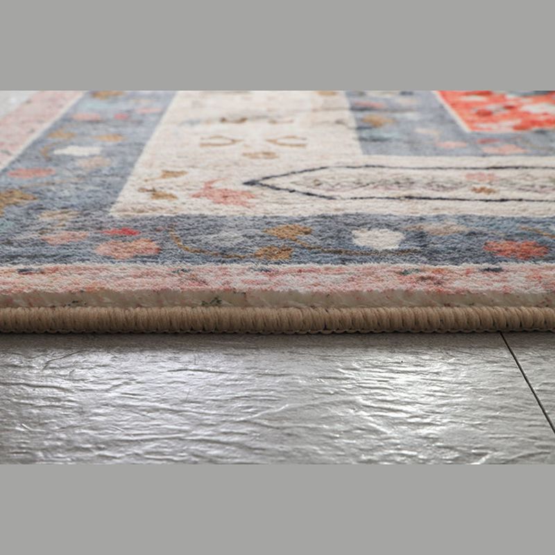 Multicolor Home Decoration Carpet Olden Medallion Area Rug Polyester with Non-Slip Backing Rug