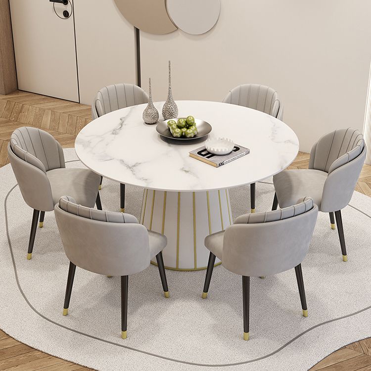 Nordic Round Stone Dining Table 1/7 Pieces Dining Set for Dining Room