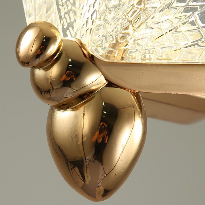 LED -Schlafzimmer Hanging Light Kit Nordic Clear Anhänger Lichtkit mit Schmetterling Acrylschatten