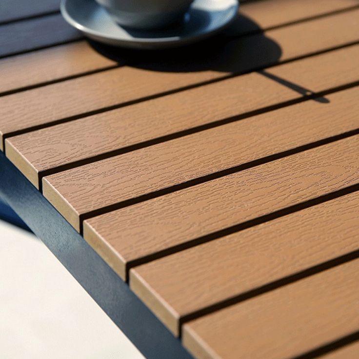 Contemporary Pub Table with Trestle Light Brown Faux Wood Top Bar Table