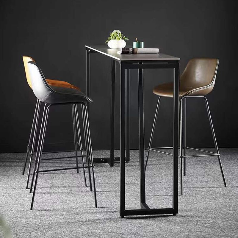 Contemporary Style Bar-stool Bucket Bar Stool with Metal Legs for Home