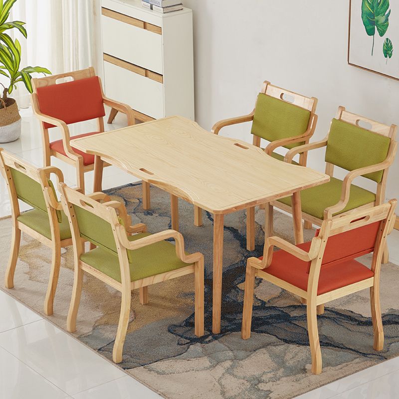 Chaise d'appoint de salle à manger en bois de cuisine contemporaine, chaise d'appoint de salle à manger à dossier ouvert