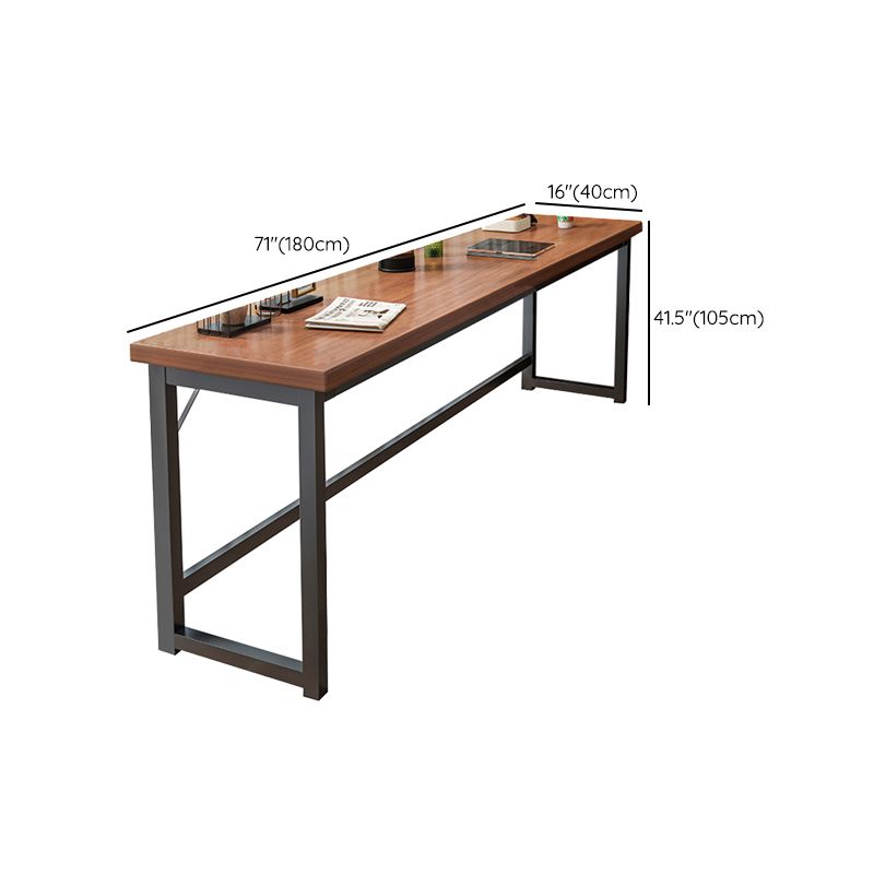 Rectangle Manufactured Wood Bistro Table Modern Pub Table with Metal Frame