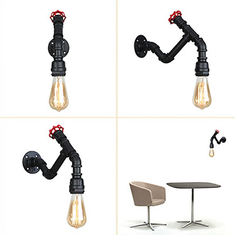 Acqua in metallo Acqua Wall Sconcetto illuminazione a parete in stile industriale lampada montata