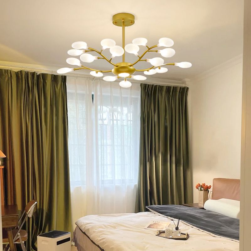 Wrought Iron Firefly Pendant Light in Modern Luxury Style Acrylic Sputnik Ceiling Light for Living Room