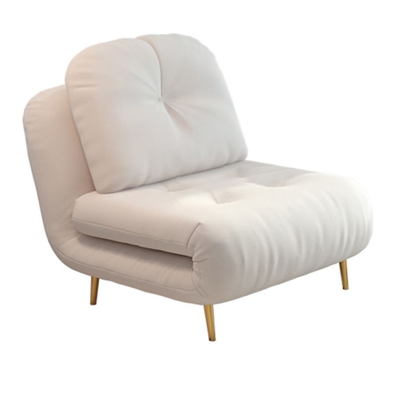 Tufted Upholstered Futon Chair with Mattress Glam Convertible Sofa