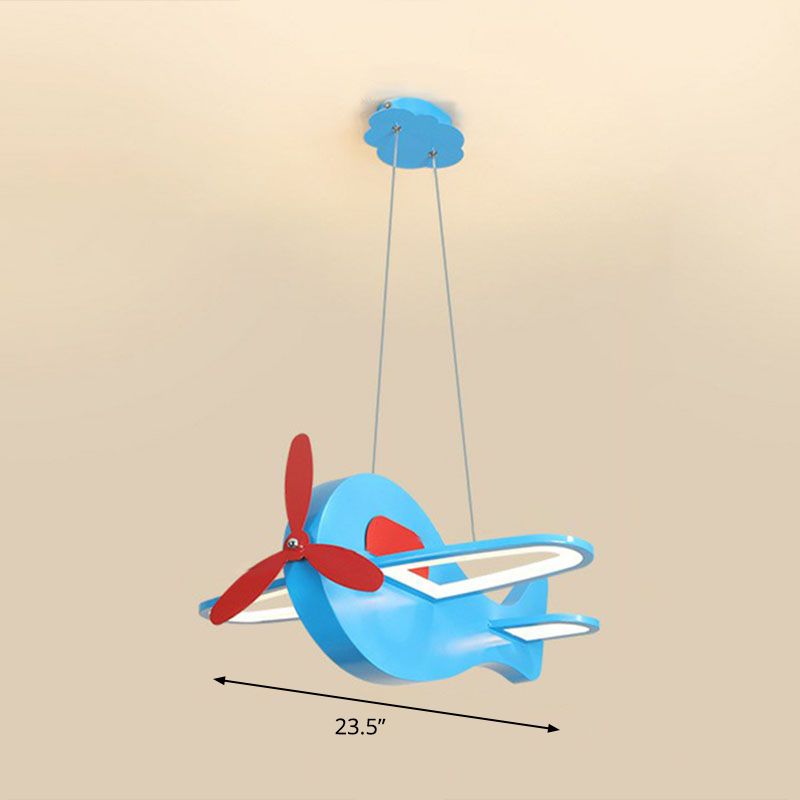 Lustre en forme d'avion Light Light Light Kids Style Acrylique chambre LED Light