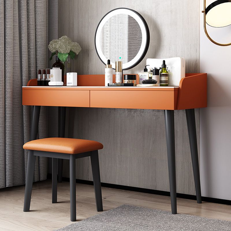 Stone Top Makeup Table with 2 Drawers 15.74" Wide Vanity Tables