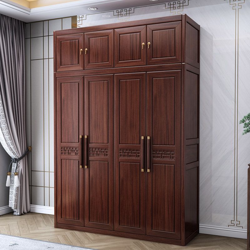 Contemporary Wardrobe Armoire Wood Wardrobe Closet with Doors and Drawers