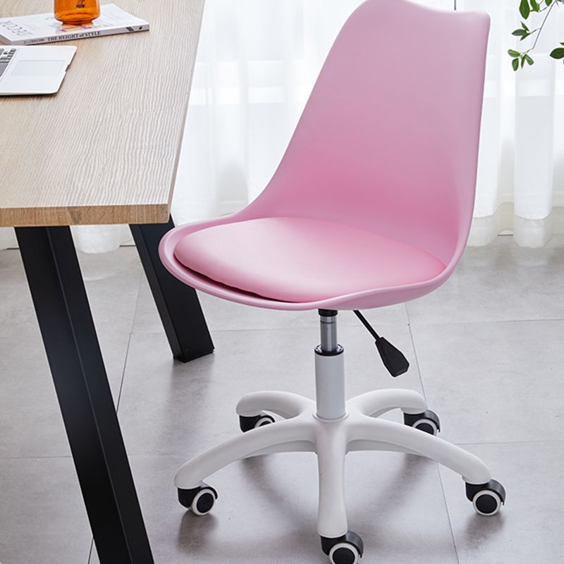 Contemporary Armless Office Chair Plastic Computer Desk Chair