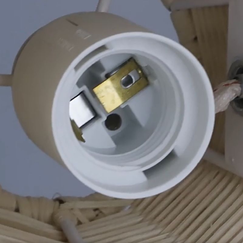 Modern Simple Rattan Vanity Light Cylinder Shape Rotatable Vanity Lamp for Shower Room