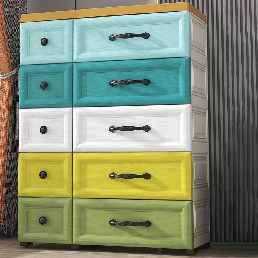 Modern Wardrobe Plastic 10-drawer Wardrobe Closet,29.53" D x 13.78" W x 39.37" H