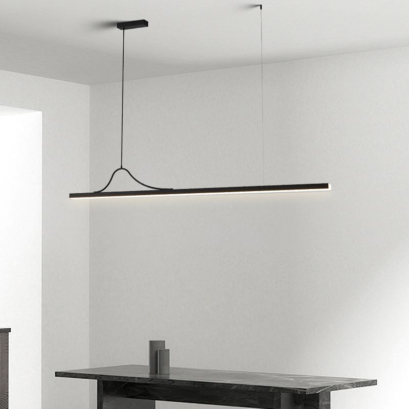 Modern LED Island Light Simple Island Hanging Light with Acrylic Shade for Dining Room