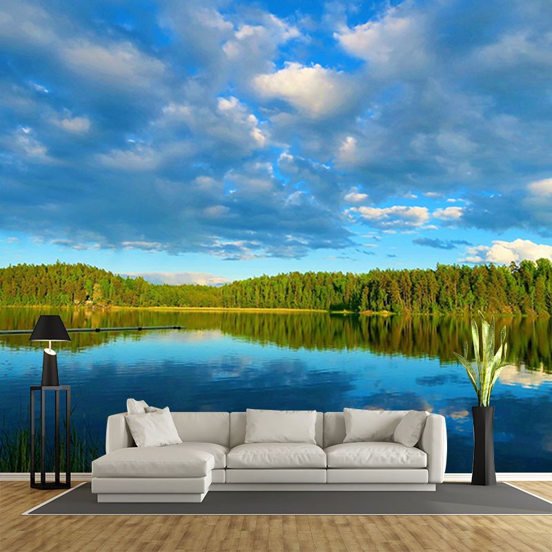 Customized Modern Sky Mural Moisture Resistant Wall Art for Sleeping Room