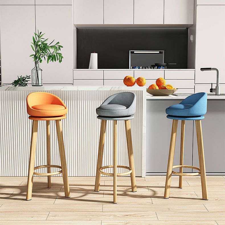 Taburete de bar sin brazos con respaldo moderno, taburete de bar de acero para cajero con cojín