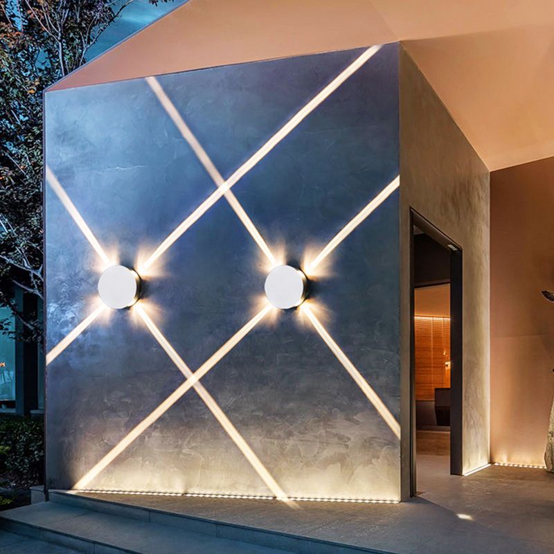 White 4-Light LED Wall Light in Modern Simplicity Aluminium Waterproof Wall Lamp for Exterior Spaces