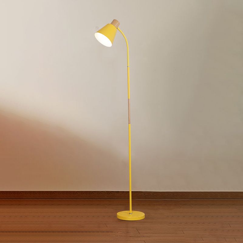 Noordse flexibele arm vloerlicht metallic 1 lampstudieruimte Standing Light